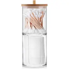 GENERICO - Dispensador De Hisopos Y Algodón Pack X2 Organizador Baño