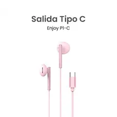 MOVISUN - Audífonos Enjoy P1 – Cable Tipo C, Micrófono, Control de Volumen y Reproducción, Diseño Metálico, 1.20 m