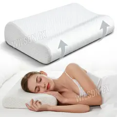 GENERICO - Almohada Cervical Viscoelástica con Memoria Espuma Ortopédica