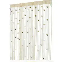 DANWEILE - Cortina decorativa con cuentas para el hogar, 1x2 metros -Amarillo
