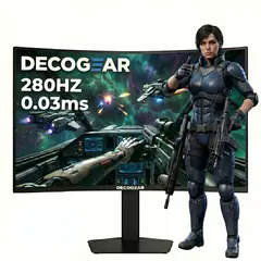 DECO GEAR - Monitor Gamer OLED 27" QHD 2K 280Hz 0.03ms HDR400 HDMI 2.1 ΔE