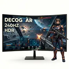 DECO GEAR - 27 Curved 240Hz FHD 169 Gaming Monitor, MPRT, HDMI, DP 1.4