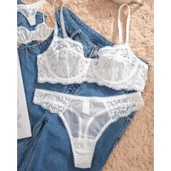 GENERICO - Set de Lencería blanco para mujer L - TABITA