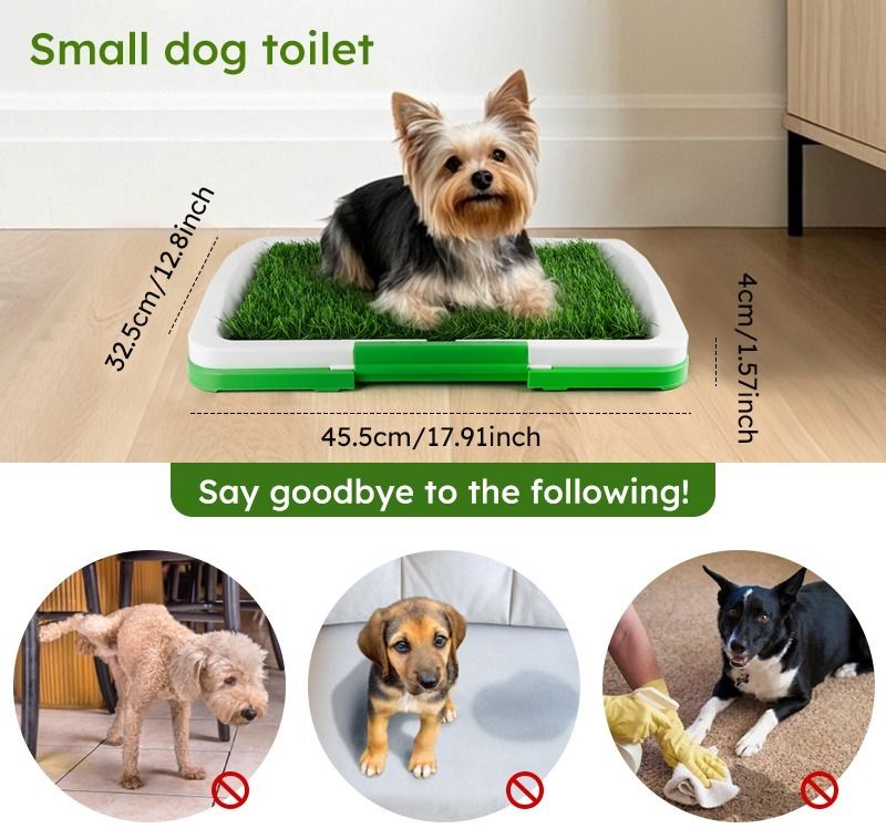 Césped Sintético Baño para Cachorros y Perros Pequeños - Inodoro Lavable y Portátil