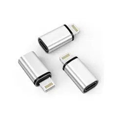 NANOTRON TECHNOLOGIES - Adaptador de Aluminio Tipo C a Lightning IOS para carga rápida y transferencia de datos