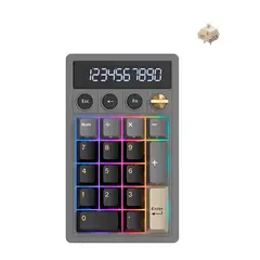 ROYAL KLUDGE - Teclado Numérico RK M20 Phantom Creamy Switch RGB Tri-Mode
