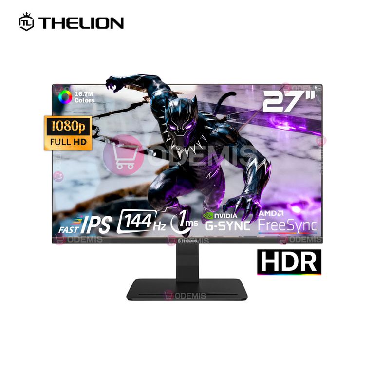 MONITOR GAMING THELION GL27EFI, 27 IPS, FHD, 144Hz, 1ms MPRT, Compatible FreeSync, Adaptive Sync