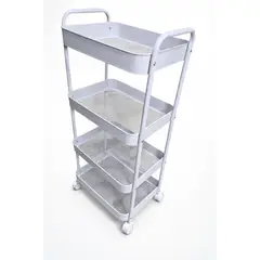 GENERICO - Organizador Metálico Móvil De 4 Niveles Multipropósito