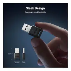 UGREEN - Adaptador USB Bluetooth 5.3 Dongle Plug 20 metros Emisor Receptor