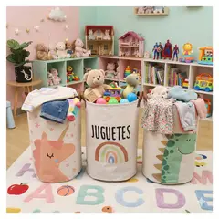 GENERICO - Cesto Infantil para Ropa y Juguetes Pack 3 Unds