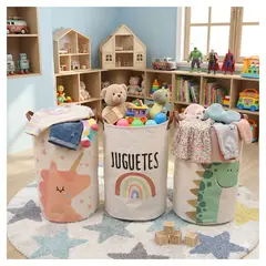 GENERICO - Cesto Infantil para Ropa y Juguetes Set 3 Unds