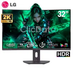 LG - MONITOR UltraGear 32G600A-B, 32 Curvo VA, QHD, 180Hz, 1ms, FreeSync