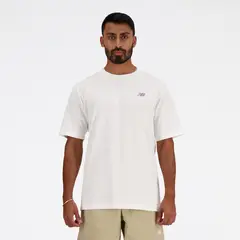 NEW BALANCE - Polo Hombre Sport Essentials Cotton Blanco