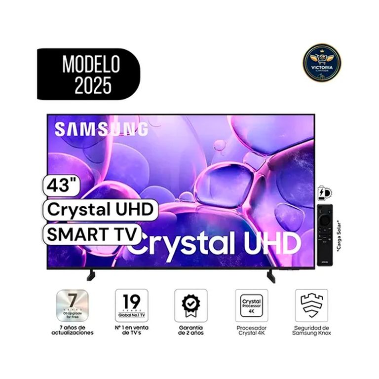 Televisor 43" Pulg. Crystal UHD Smart TV UN43U8000FG - Negro