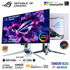 ASUS - Monitor ROG SWIFT OLED Glossy 4TA GEN PG27AQWP-W 27 QHD 2K 540HZ, HD 720HZ, 0.02MS