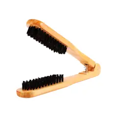 MAJIKA - Cepillo Prensa de Madera para Cabello Anticalor Profesional