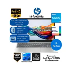 HP - Laptop fd0254la 15.6 FHD i5 13VA 8GB 512SSD W11
