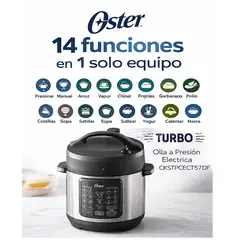 OSTER - Multiolla 5.7L 14 Funciones Olla a Presión Eléctrica Digital CKSTPCECT57DF