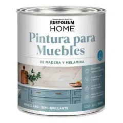 RUST OLEUM - PINTURA PARA MUEBLES GRIS CLARO SEMI BRILLANTE BASE AGUA 946 ML