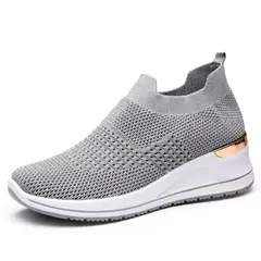 GENERICO - Zapatillas Mujer con plataforma , Antitranspirantes Malla Textil Urbana Brillo Sutil