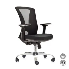 ALTHEA CONFORT - Silla Ergonómica Reclinable Versalles Gerente 3D Cromado Negro