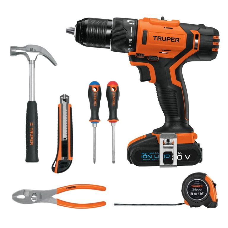 Taladro Percutor + 6 herramientas