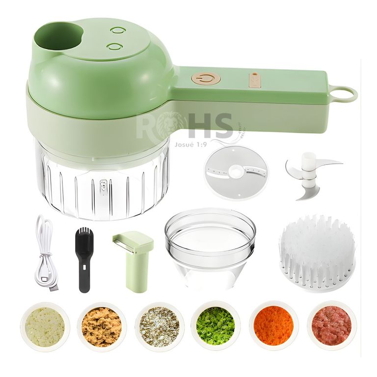 Picador Eléctrico Recargable USB Para Verduras Y Ajos Portátil Multifuncional