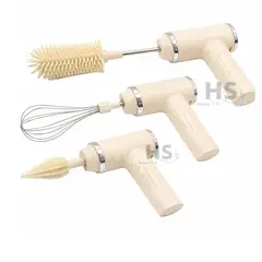 OEM - Limpiador Eléctrico Multifuncional Con Accesorios Y Batidor Para Limpieza Del Hogar Beige