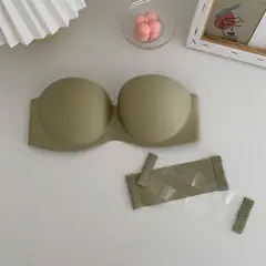 GENERICO - Brasier Strapless Invisible Push Up con Extensor Transparente