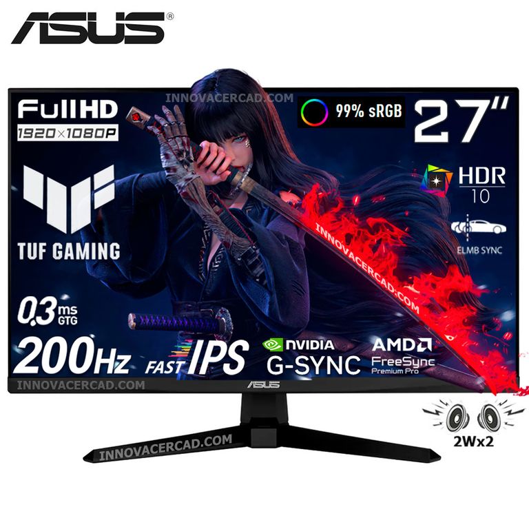 Monitor Tuf Gaming Vg279q5a 27 Full HD Fast IPS 200HZ, 0.3MS G-SYNC
