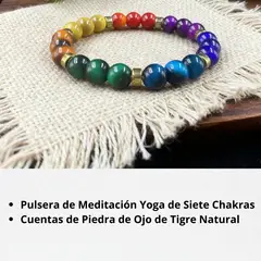GENERICO - Pulsera de Meditación Yoga de Siete Chakras