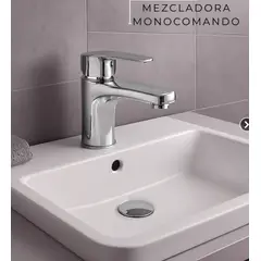 GENERICO - MEZCLADORA MONOCOMANDO DE LAVATORIO OVALADO BAJO