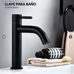 GENERICO - LLAVE PARA LAVATORIO MEDIANO CRISTINA NEGRO