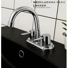 SEVILLANA - MEZCLADORA PARA LAVATORIO DE 4 CRISTINA CROMADO