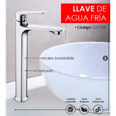 XM - LLAVE PARA LAVATORIO ALTO MUEBLE CROMADO L0373A