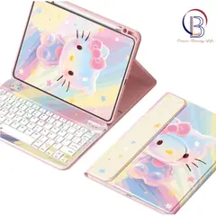 PUREPOWER - Funda con teclado de español Ñ para iPad A16 11.ª y 10.ª Generación 11 y 10.9 pulgadas