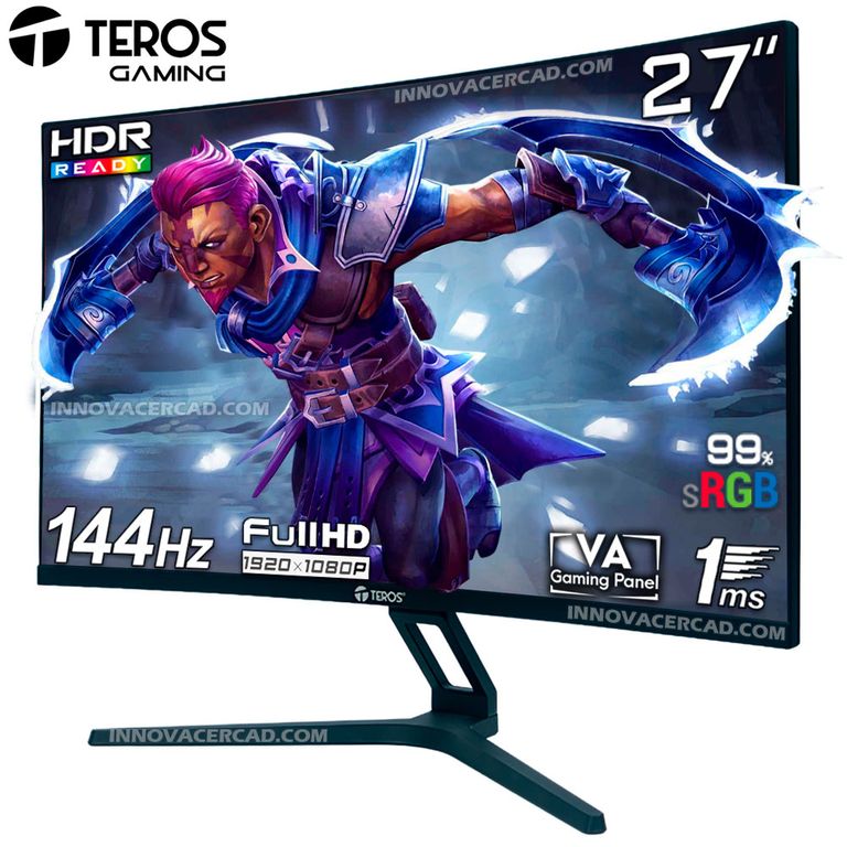 Monitor Curvo TE-2734S VA FHD 1920 x 1080, 144HZ, 1MS, HDR, FreeSync