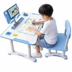 GENERICO - Escritorio Infantil Niños Silla Ajustable Estudio Moderno Dormitorio Sala Hogar 190212