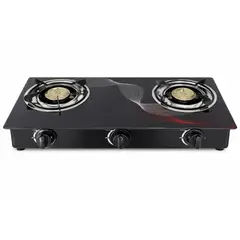 GENERICO - Cocina Gas 2 Hornillas Vidrio Templado Compacta Alta Eficiencia Cocina Moderna