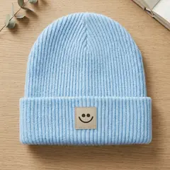 KAST PE - Beanie Smiley gorro tejido para Niños de 2 a 5 años