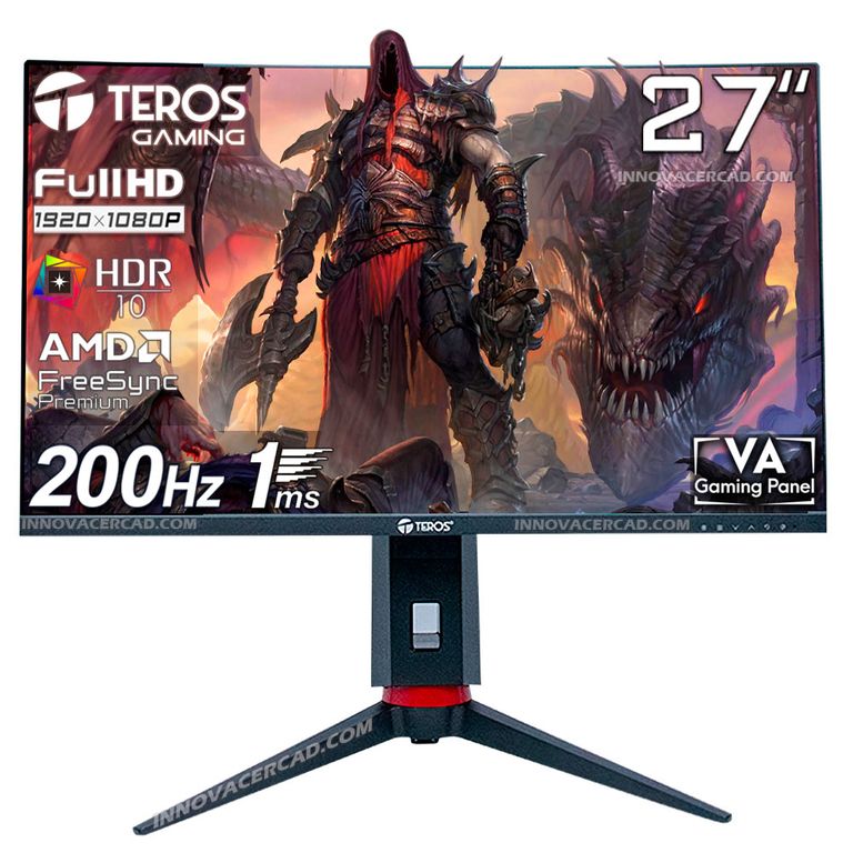 Monitor Curvo Gaming TE-2788G, 27" FHD VA, 200 HZ, 1 MS, HDR, FreeSync Premium
