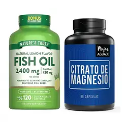 MUJER AGUAJE - Citrato Magnesio y Omega 3 Cápsulas