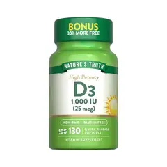 GENERICO - Vitamina D3 1,000 UI - Cápsulas Blandas
