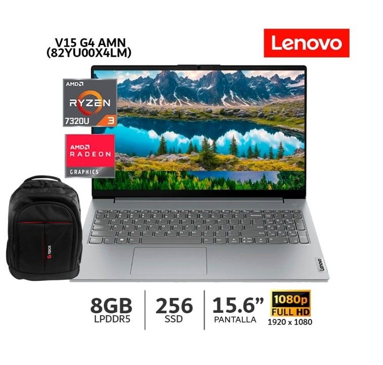 NOTEBOOK 15.6 RYZEN 3-7320U 8GB 256GB FREEDOS - ARCTIC GREY + MOCHILA TEROS
