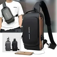 GENERICO - MORRAL ANTIROBO CON CLAVE PARA VIAJE Y TRABAJO CON PUERTO DE CARGA USB IMPERMEABLE
