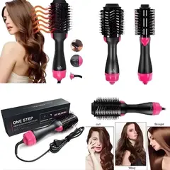 GENERICO - CEPILLO SECADOR ALISADOR ONE STEP 3 EN 1 ANTI FRIZZ PARA ALISAR Y DAR VOLUMEN