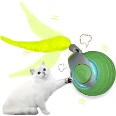 IMPORTADO MC - Juguete Interactivo para Gatos Pelota Inteligente con Cola Verde