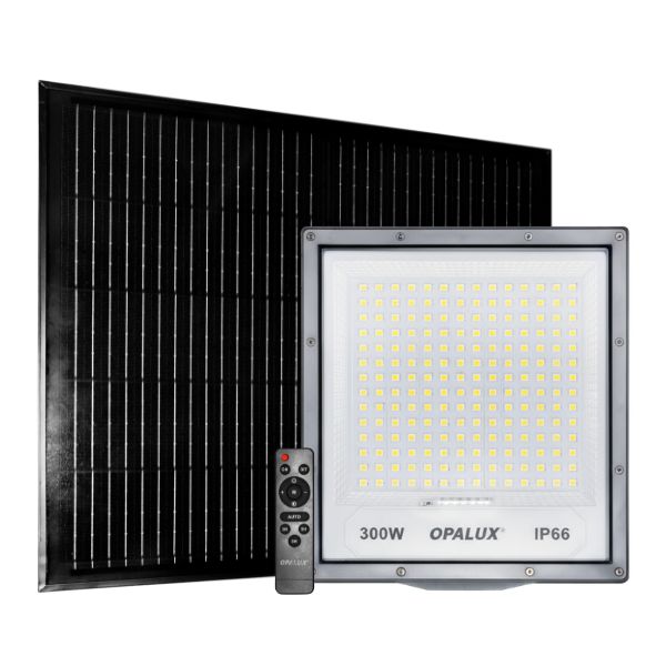 Reflector Solar LED 300W Tricolor Exterior con Control Remoto Impermeable IP65