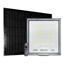 OPALUX - Reflector Solar LED 400W Tricolor Exterior con Control Remoto Impermeable IP65