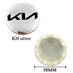 GENERICO - Tapa Central compatible con Aro Kia 58mm (X 1 Unidad)
